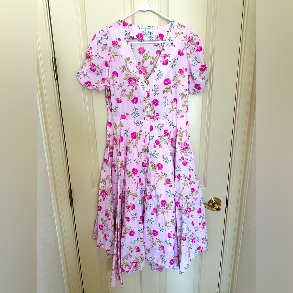 LoveShackFancy romantic cotton roses dress